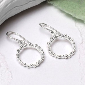 Sterling Silver Splash Dangly Earrings