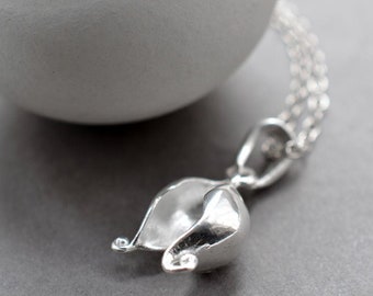 Sterling Silver Split Pod Necklace