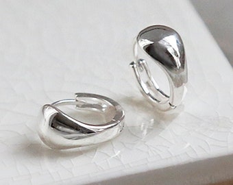 Sterling Silver Chunky Huggies