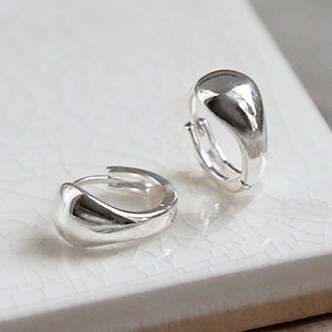 Sterling Silber Chunky Huggies