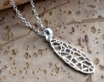 Sterling Silver Dragonfly Wing Necklace