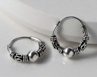 Sterling Zilver Bali Indo Hoops