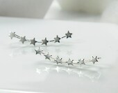 Sterling Silver Star Ear Climbers