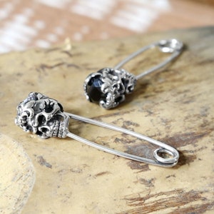 Sterling Silver Skull Pin