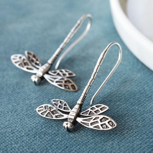 Boucles doreilles Sterling Silver Dragonfly Drop image 2