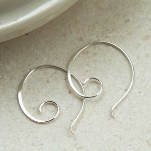 Sterling Silver Wired Curl Threader Earrings