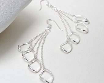 Sterling Silver Dangly Contessa Cascade Earrings