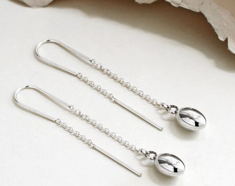 Sterling Silver Bead Threader Earrings