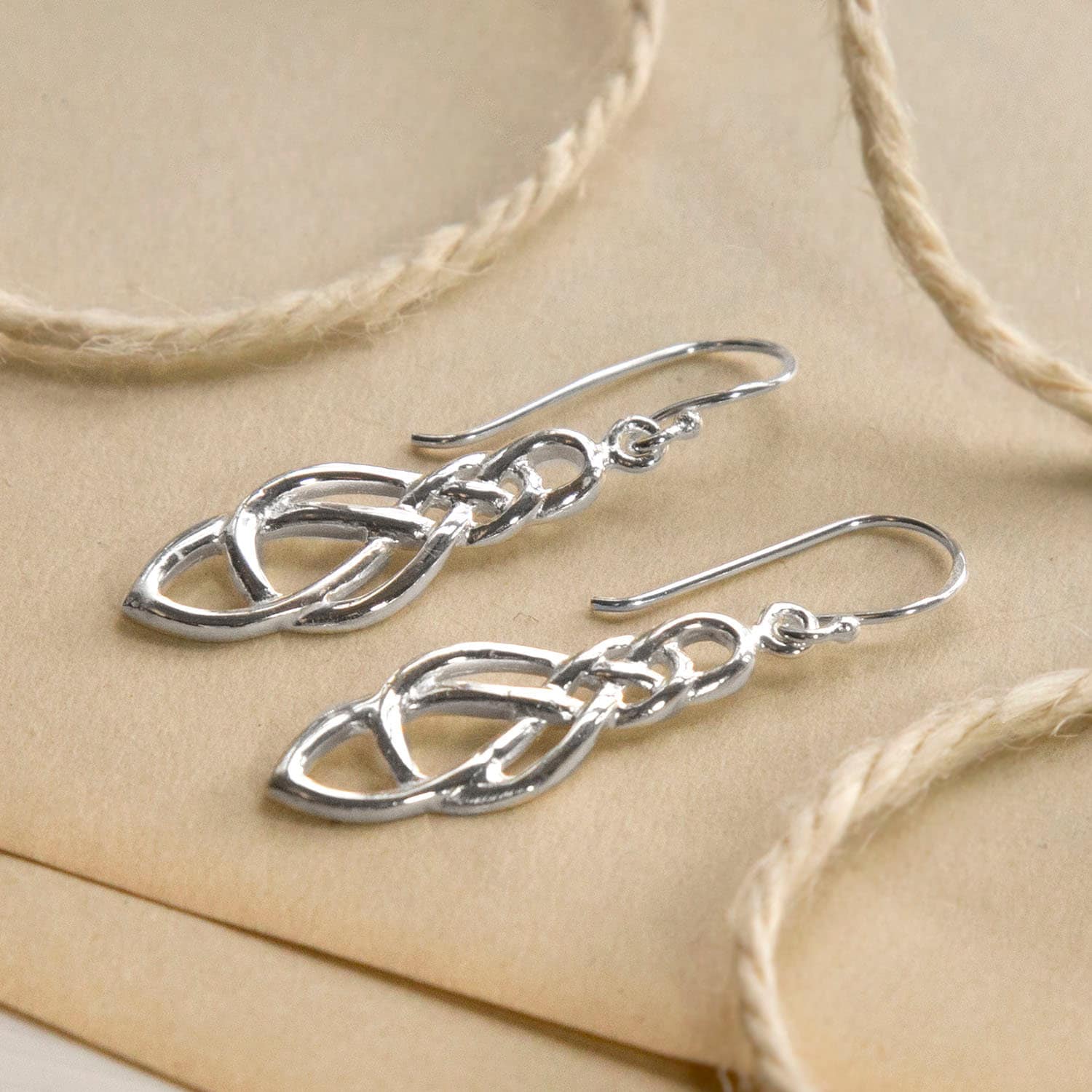 Celtic silver hotsell earrings dangle