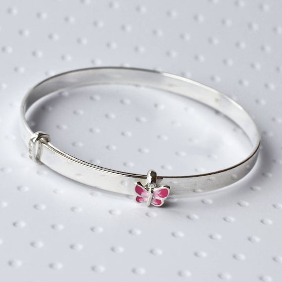 silver christening bangle