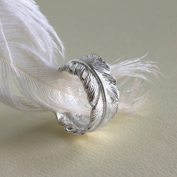 Sterling Silver Feather Ring