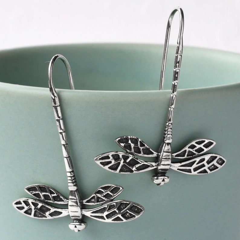 Boucles doreilles Sterling Silver Dragonfly Drop image 6