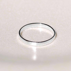 Sterling Silver Flat Midi Ring