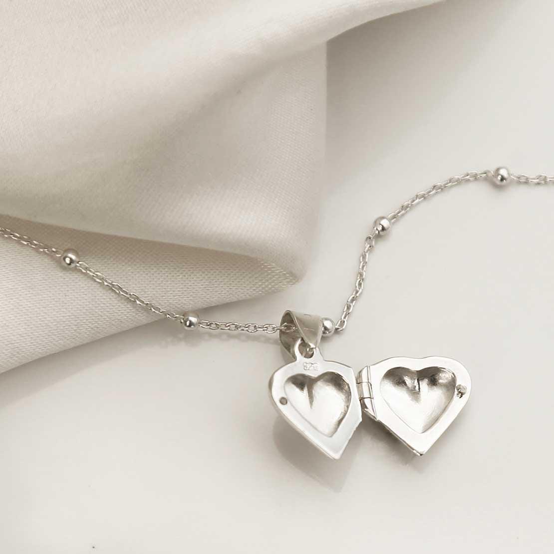 リトルサニーバイト heart locket necklace / SILVER リトルサニー