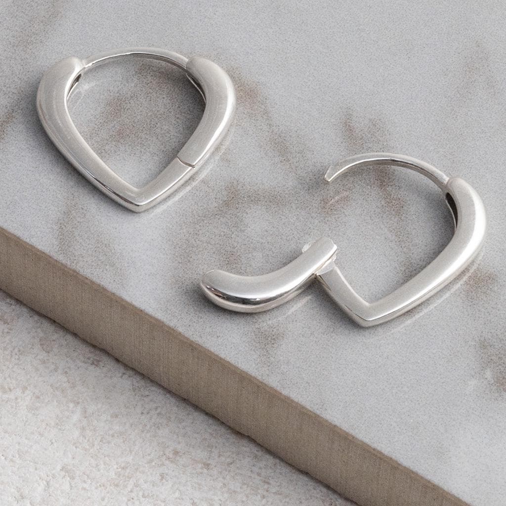 Sterling Silver Pear Hoops - Etsy
