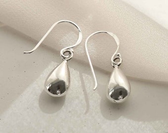 Sterling Silver Teardrop Dangly Earrings