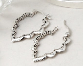 Sterling Silver Casablanca Hoops