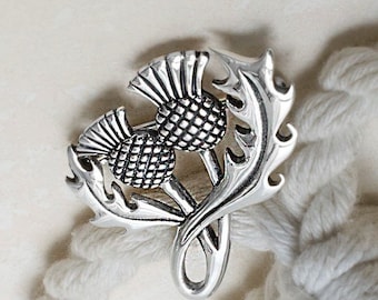Sterling Silver Thistle Brooch