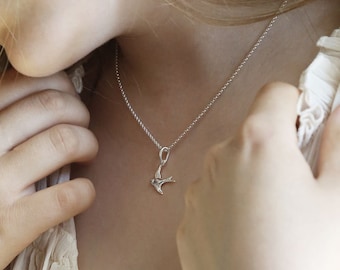 Sterling Silver Swallow Necklace