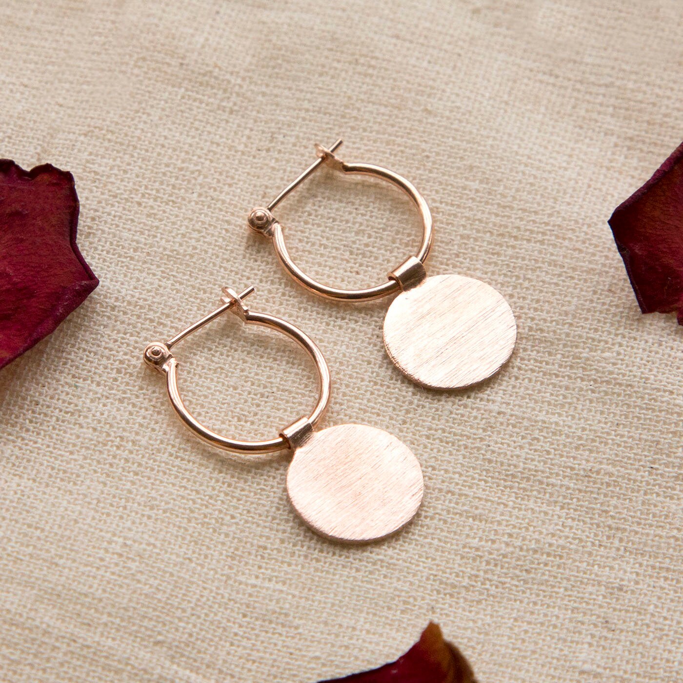 YOYEAH 1 paio di orecchini a cerchio dorati da donna, ipoallergenici, in argento sterling 925, Chunky Hoops con chiusura a clic, leggeri e durevoli per l'uso quotidiano