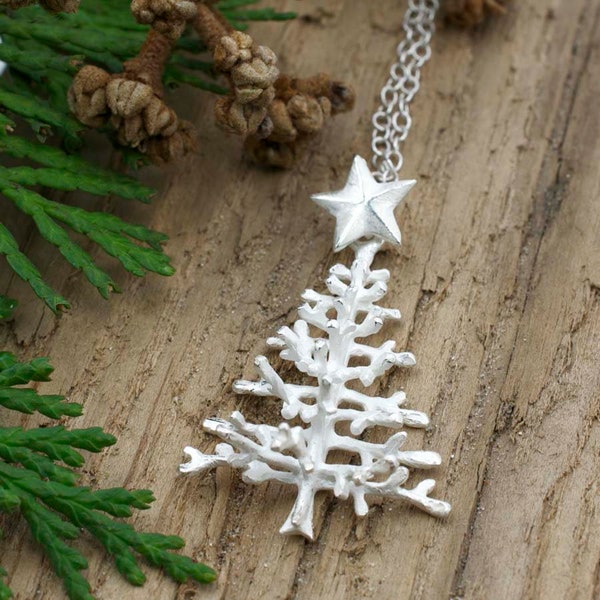 Sterling Silver Christmas Tree Necklace