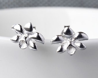 Sterling Silver Daffodil Stud Earrings