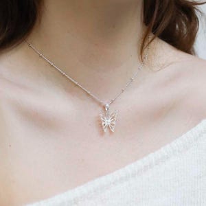Sterling Silver Medium Butterfly Necklace