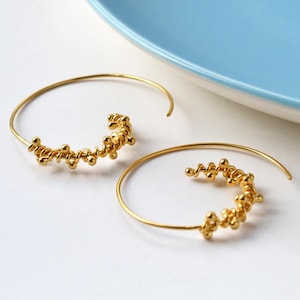 Sterling Silver Gold Plated Statement Hoops