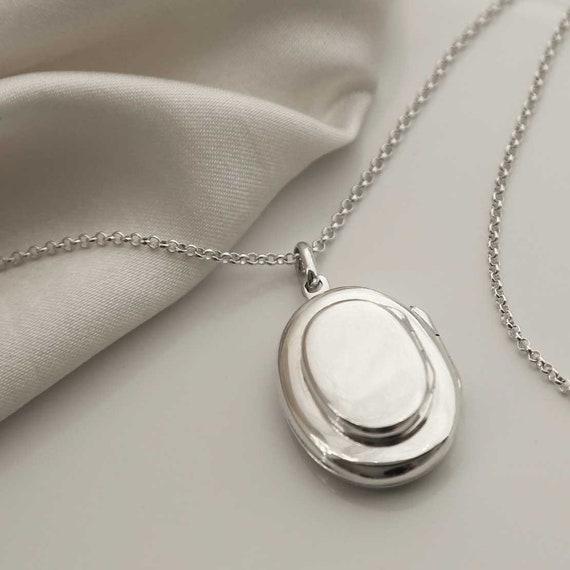 Oval Locket, Sterling Silver