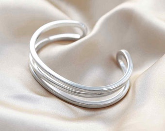Sterling Silver Wrap Cuff Bangle