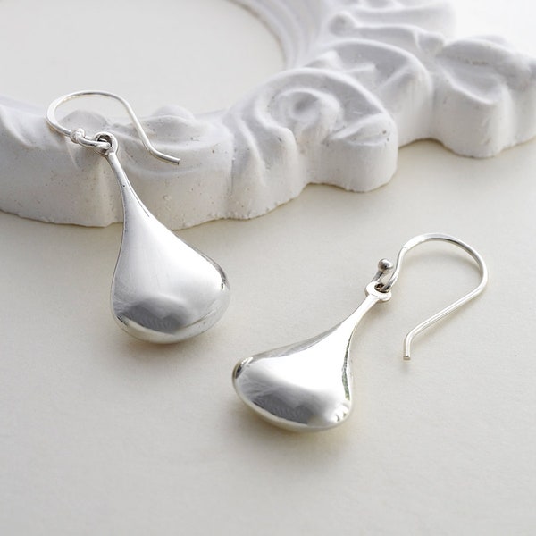 Sterling Silver Pear Drop Earrings