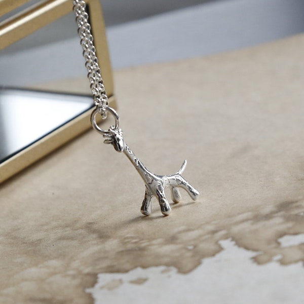 Pendentif girafe en argent sterling