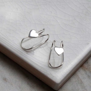 Sterling Silver or Gold Plated Heart Ear Cuffs