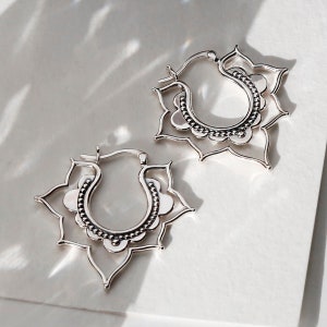 Sterling Silver Kaleidoscope Hoops