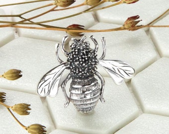 Sterling Silver Bee Brooch