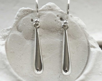 Sterling Silver Baton Earrings