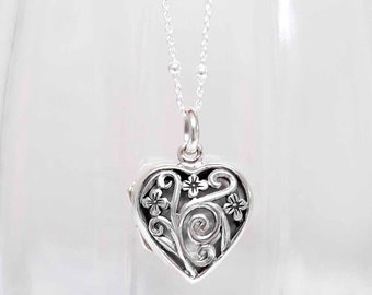 Sterling Silver Forget Me Not Locket