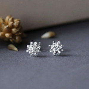 Sterling Silver Enlightened Lotus Studs