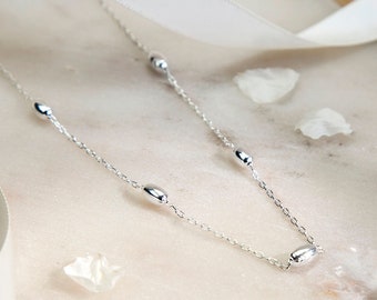 Sterling Silver Dew Drop Necklace