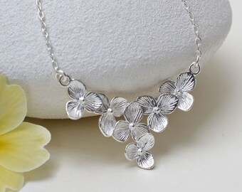 Sterling Silver Six Flower Necklace