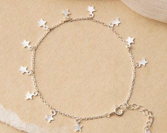 Sterling Silver Star Charm Bracelet