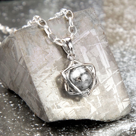 Meteorite Orb and Star Necklace Etsy