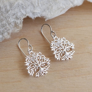 Sterling Silver Dangly Tree Of Plenty Earrings