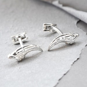 Boutons de manchette en argent sterling griffes de raptor