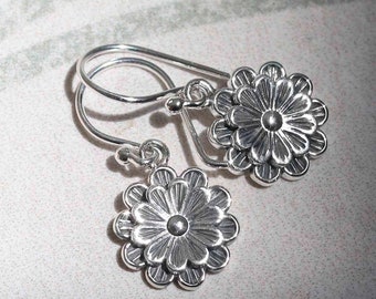 Sterling Silver Pretty Petals Dangly Earrings