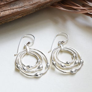 Sterling Silver Liquid Loops Dangly Earrings