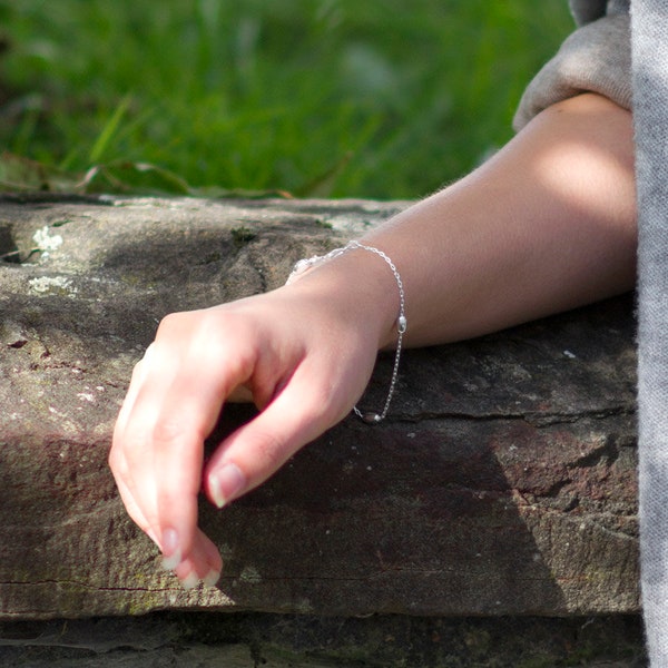 Sterling Silver Dew Drop Bracelet