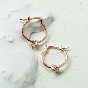 Sterling Silver Knot Hoop earrings