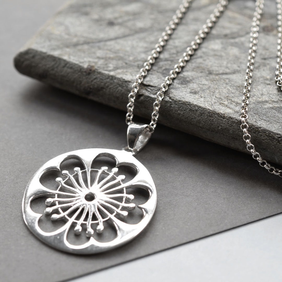 Buy Sterling Silver Primrose Necklace Online in India