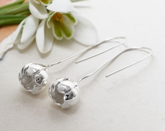 Sterling Silver Blossom Drop Earrings